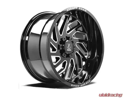 Axe Wheels Zeus Wheel 22x12 8x165 -44mm Gloss Black Milled - 22128165-44ZEUBM