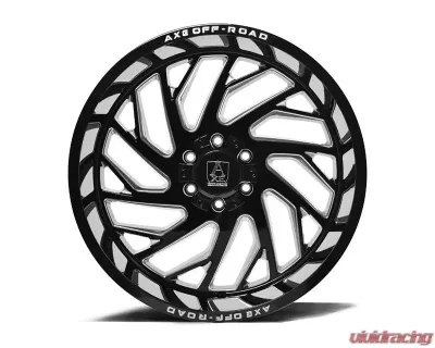 Axe Wheels Zeus Wheel 22x12 8x165 -44mm Gloss Black Milled - 22128165-44ZEUBM