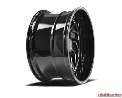Axe Wheels Zeus Wheel 22x12 8x165 -44mm Gloss Black Milled - 22128165-44ZEUBM