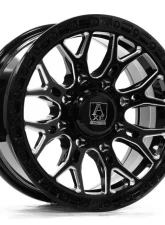 Axe Wheels ATLAS UTV 7x15 4x137 4x156 110-132 10mm Gloss Black Milled                                     - 1578137156+10ATLBM - Image 2