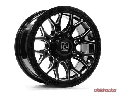 Axe Wheels ATLAS UTV 7x15 4x137 4x156 110-132 10mm Gloss Black Milled - 1578137156+10ATLBM
