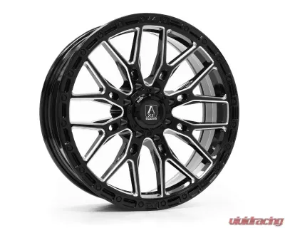 Axe Wheels ATLAS UTV 7x20 4x137|4x156 110-132 10mm Gloss Black Milled - 2078137156+10ATLBM
