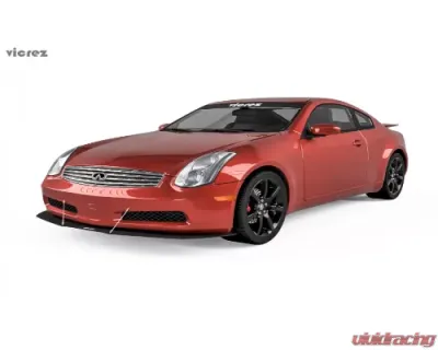 Vicrez Front Bumper Lip Splitter Infiniti G35 Coupe 2003-2007 - vz100600-GC