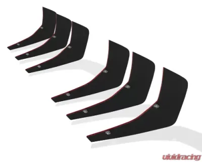 Vicrez Centa Rear Diffuser Add-on Fins Carbon Flash Metallic Chevrolet Corvette C7 2014-2019 - vz101071-CFZ