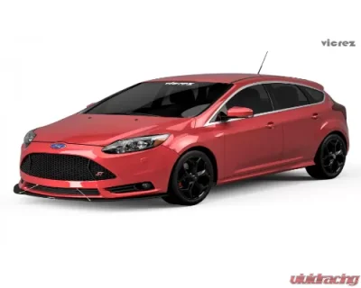 Vicrez Front Splitter V Style Ford Focus ST 2011-2014 - vz101079-DC