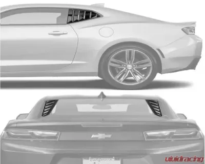 Vicrez LV Rear & Quarter Window Louvers Chevrolet Camaro 2016-2019 - vz101698