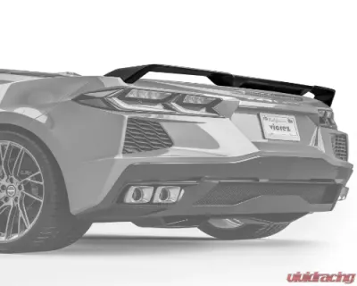 Vicrez Z51 Carbon Fiber Rear Spoiler Chevrolet C8 Corvette Stingray 2020-2024 - vz102107-FC