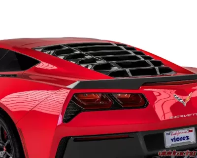 Vicrez LV Style Rear Window Louvers Chevrolet Corvette C7 2014-2019 - vz102121