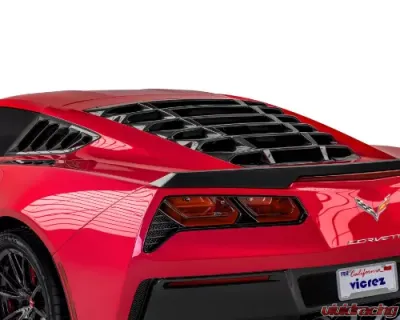 Vicrez LV Rear & Quarter Window Louvers Chevrolet Corvette C7 2014-2019 - vz102122