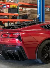 Vicrez LV Rear & Quarter Window Louvers Chevrolet Corvette C7 2014-2019                                     - vz102122 - Image 3