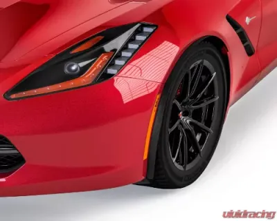 Vicrez Front Fender Trim Molding Spats Chevrolet Corvette C7 2014-2019 - vz102152-UC
