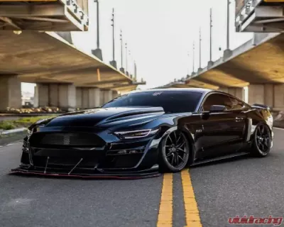 Vicrez Front Bumper Splitter GT500 Style Ford Mustang 2015-2017 - vz102162-CFZ