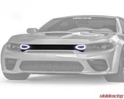 Vicrez Front Grille w/ LED Snorkel Lights Dodge Charger 2020-2021 - vz102229