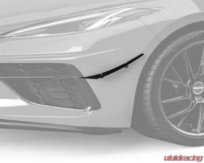 Vicrez 2VR Front Bumper Canards Chevrolet C8 Corvette Stingray 2020-2024 - vz102235-DC