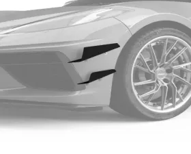 Vicrez 4VR + 3VR Front Bumper Canards Chevrolet C8 Corvette Stingray 2020-2024