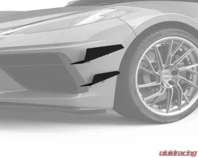 Vicrez 4VR + 3VR Front Bumper Canards Chevrolet C8 Corvette Stingray 2020-2024 - vz102246-SB