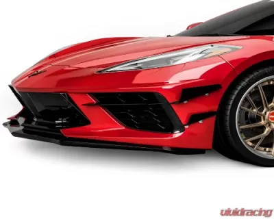 Vicrez 4VR + 3VR Front Bumper Canards Chevrolet C8 Corvette Stingray 2020-2024 - vz102246-SB