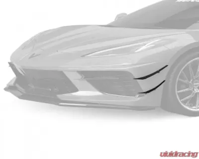 Vicrez 2VR + 1VR Front Bumper Canards Chevrolet C8 Corvette Stingray 2020-2024 - vz102247-GC