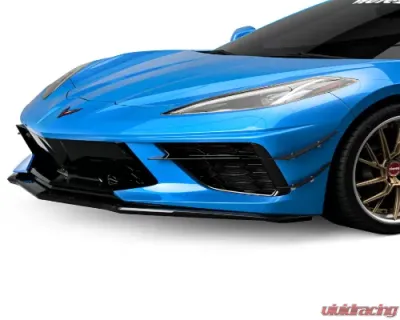 Vicrez 2VR + 1VR Front Bumper Canards Chevrolet C8 Corvette Stingray 2020-2024 - vz102247-GC