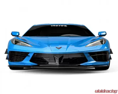 Vicrez 2VR + 1VR Front Bumper Canards Chevrolet C8 Corvette Stingray 2020-2024 - vz102247-GC