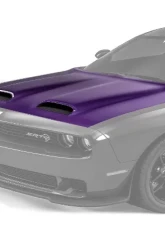Vicrez Redeye Style Hood w/ Air Vent Scoop Dodge Challenger 2008-2021                                     - vz102320 - Image 7