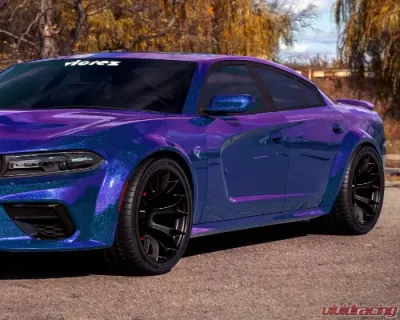 Vicrez Vinyl Car Wrap Film vzv10138 Gloss Blue Purple Glitter Chameleon 5ft x 55ft - vzv10138-55