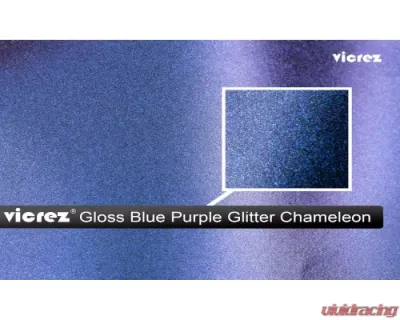 Vicrez Vinyl Car Wrap Film vzv10138 Gloss Blue Purple Glitter Chameleon 5ft x 55ft - vzv10138-55