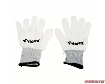 Vicrez Vinyl Wrapping White Gloves - vzt127