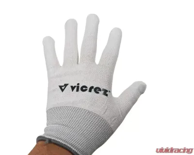 Vicrez Vinyl Wrapping White Gloves - vzt127