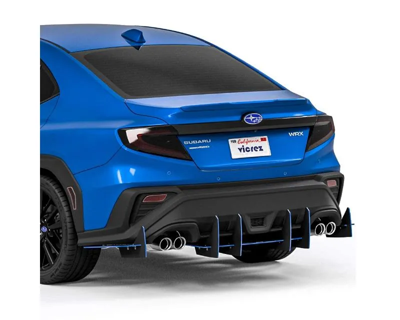 Vicrez Genali VR2 Rear Diffuser Dry Carbon Fiber (Vinyl) Subaru WRX 2022-2024 - vz102647-DC