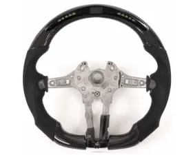 Vicrez Carbon Fiber M Performance Steering Wheel + LED BMW M2 F87/M3 F80 /M4 F82 F83/M5 F10/2 3 4 Series X5/X6 1936-2025