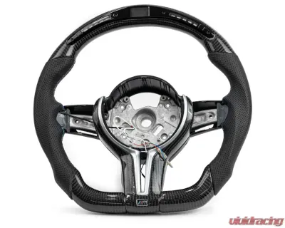 Vicrez Carbon Fiber M Performance Steering Wheel + LED BMW M2 F87/M3 F80 /M4 F82 F83/M5 F10/2 3 4 Series X5/X6 1936-2025 - vz102111
