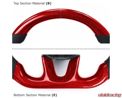 Vicrez Carbon Fiber M Performance Steering Wheel + LED BMW M2 F87/M3 F80 /M4 F82 F83/M5 F10/2 3 4 Series X5/X6 1936-2025 - vz102111