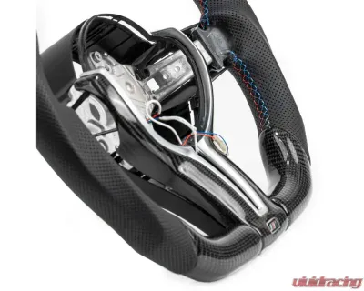 Vicrez Carbon Fiber M Performance Steering Wheel + LED BMW M2 F87/M3 F80 /M4 F82 F83/M5 F10/2 3 4 Series X5/X6 1936-2025 - vz102111