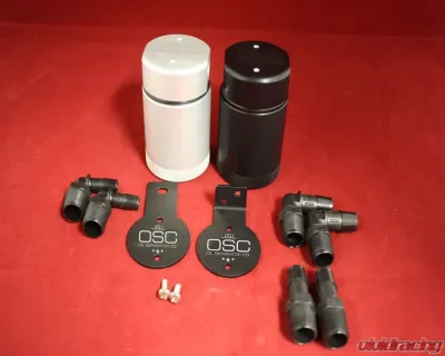 J&L Oil Separator 3.0 Base Kit - Clear Anodized (Incl 2 Brackets & 6 Fittings) - 3001-C