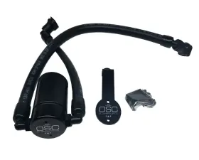 J&L 3.0 Clear Anodized Oil Separator (Driver Side) Ford Mustang 2011-2022