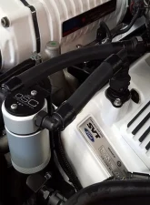 J&L Driver Side Oil Separator 3.0 - Clear Anodized Ford Mustang GT500 2007-2014                                     - 3012D-C - Image 2
