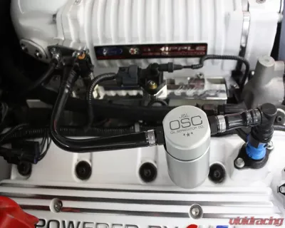 J&L Passenger Side Oil Separator 3.0 - Clear Anodized Ford Mustang GT500 2007-2014 - 3012P-C