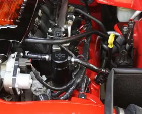 J&L Driver Side Oil Separator 3.0 - Black Anodized Ford Mustang GT/Bullitt/Saleen 2005-2010