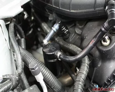 J&L Passenger Side Oil Separator 3.0 - Black Anodized Ford Mustang V6 2011-2017 - 3014P-B