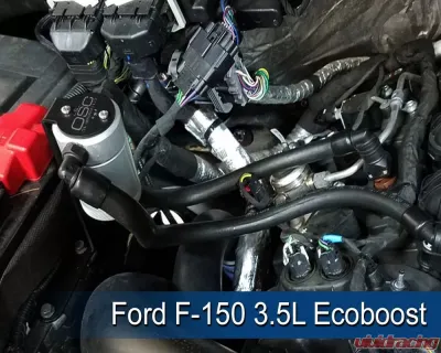 J&L Passenger Side Oil Separator 3.0 Clear Anodized Ford 2.7L | 3.5L | 5.0L 2011-2022 - 3016P-C