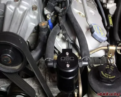 J&L Driver Side Oil Separator 3.0 - Black Anodized Ford Mustang SVT Cobra 1999-2004 - 3018D-B
