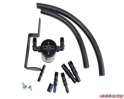 J&L Passenger Side Oil Separator 3.0 - Black Anodized Ford Mustang GT 1999-2004 - 3019P-B