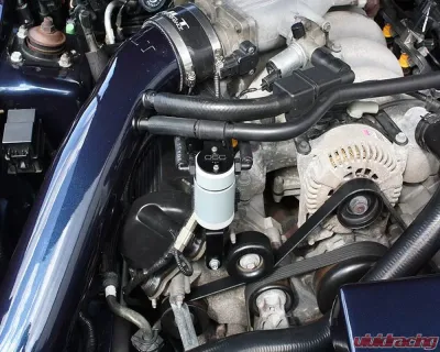 J&L Passenger Side Oil Separator 3.0 - Black Anodized Ford Mustang GT 1999-2004 - 3019P-B
