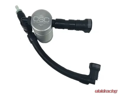 J&L 3.0 Clear Anodized Oil Separator (Passenger Side) Ford Mustang GT (w/Roush/VMP S/C) 2011-2022 - 3020P-C