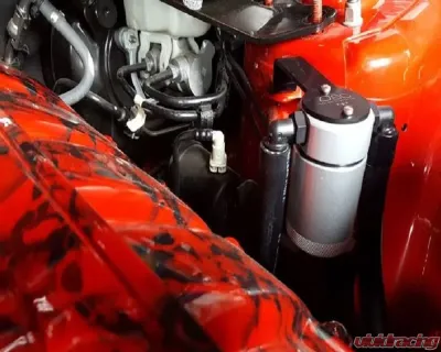 J&L Driver Side Oil Separator 3.0 - Clear Anodized Ford Mustang EcoBoost 2015-2022 - 3029D-C