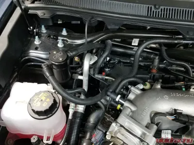J&L Passenger Side Oil Separator 3.0 - Black Anodized Ford Flex EcoBoost V6 2010-2019 - 3035P-B