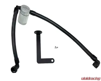 J&L Passenger Side Oil Separator 3.0 - Clear Anodized Ford Flex EcoBoost V6 2010-2019 - 3035P-C