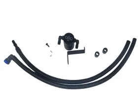 J&L 2.3L Driver Side Oil Separator 3.0 - Black Anodized Ford Ranger 2019-2020
