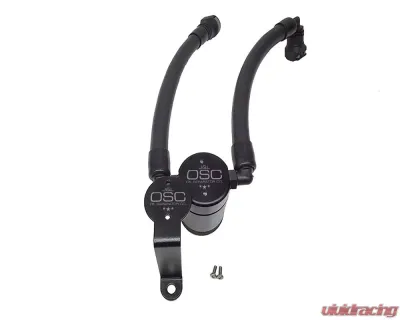 J&L Passenger Side Oil Separator 3.0 (Remote Mount) - Black Anodized Ford Mustang GT500 2007-2014 - 3040P-B
